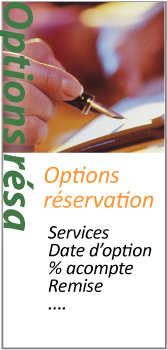 Options et services additionnels à la réservation