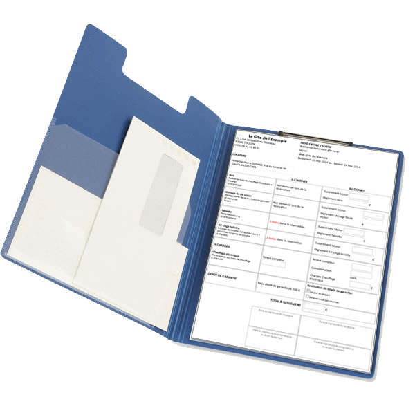 Un porte document pour y ranger tout ce qui concerne une réservation en cours